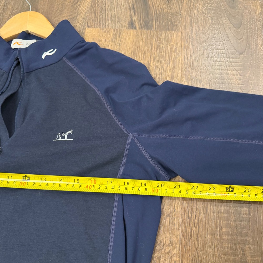 KJUS Men's 52/L Navy Half Zip Ski Golf Performance Pullover Technical - Picture 5 of 7